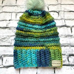 Striped Chunky Slouchy Beanie